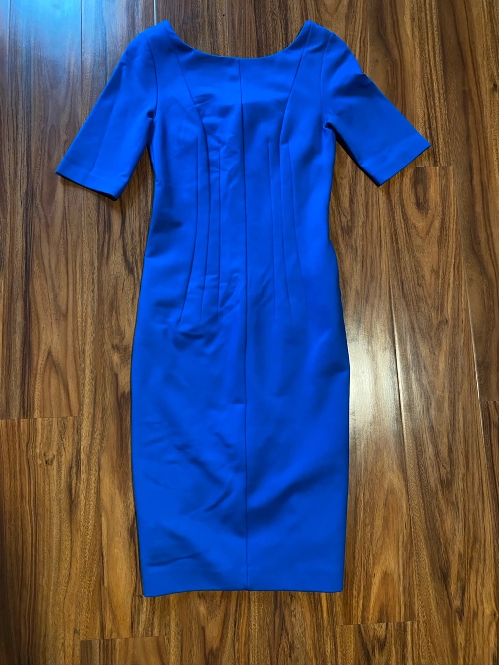 Boden Blue Barbara Fitted Ponte Half Sleeve Dress